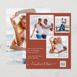 Lámina Invitación de boda con código QR de respuesta mode