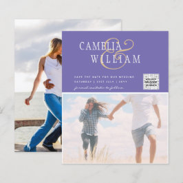 Lámina Invitación de Boda con Código QR para Guardar Fech