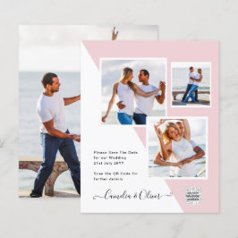 Lámina Invitación de boda con código QR para guardar fech