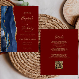 Lámina Invitación de Boda con Código QR Presupuesto Marin