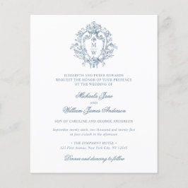 Lámina Invitación de Boda con Escudo de la Regencia Vinta