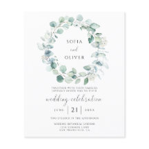 Invitación de boda con eucalipto económico