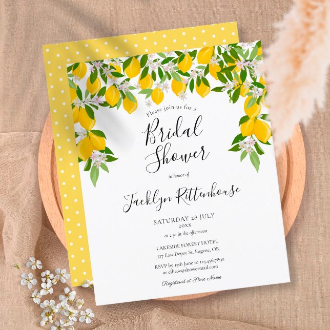 Lámina Invitación de boda con flores de limón con presupu (Subido por el creador)