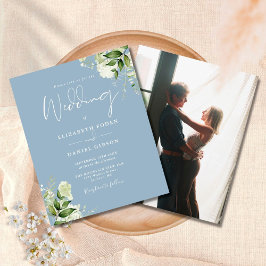 Lámina Invitación de boda con foto de follaje polvoriento