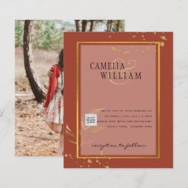 Lámina Invitación de Boda con Foto ECONOMICA Save the Dat
