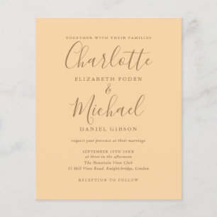 Lámina Invitación de boda con foto y guión de champán eco