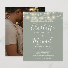 Lámina Invitación de boda con foto y luces de Presupuesto