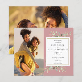Lámina Invitación de boda con fotos de presupuesto Mauve 