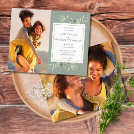 Lámina Invitación de boda con fotos de vegetación de Budg