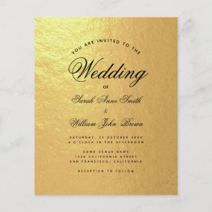 Lámina Invitación de boda con guión de presupuesto de lám