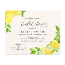 Invitación de boda con limón y lima cítrico presup