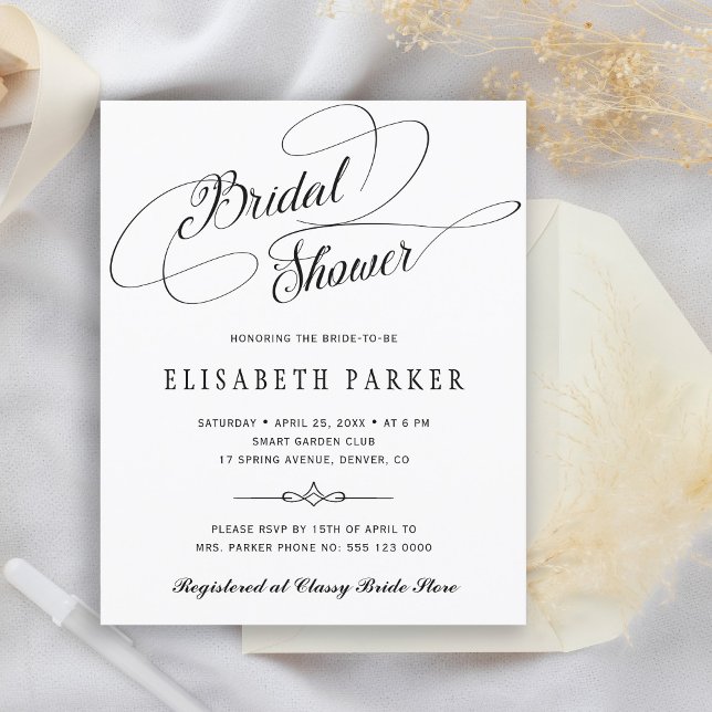 Lámina Invitación de boda con lluvia de dinero en blanco  (Subido por el creador)