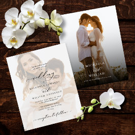 Lámina Invitación de Boda con Presupuesto con Caligrafía 
