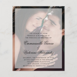 Lámina Invitación de boda con presupuesto de foto moderna