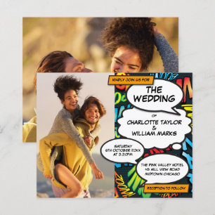 Lámina Invitación de boda con presupuesto de fotos de cóm