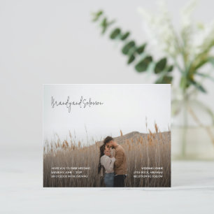 Lámina Invitación de boda con presupuesto para foto elega