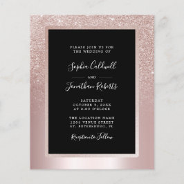 Lámina Invitación de Boda con Rubor Brillante Todo en Uno