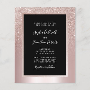 Lámina Invitación de Boda con Rubor Brillante Todo en Uno