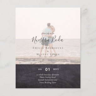Lámina Invitación de boda con superposición de fotos