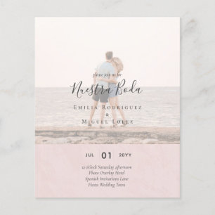Lámina Invitación de boda con superposición de fotos