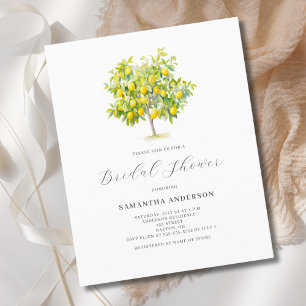 Lámina Invitación de boda con tema de limón cítrico Presu