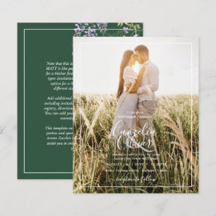 Lámina Invitación de boda con wisteria morada de LeahG