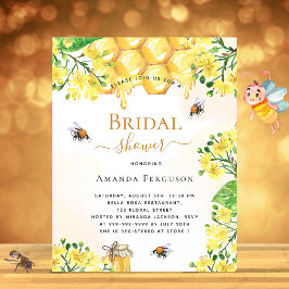 Lámina Invitación de boda de abeja de presupuesto con flo