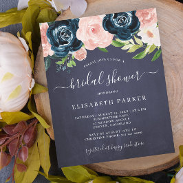 Lámina Invitación de boda de bajo presupuesto con flores