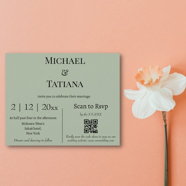 Lámina invitación de boda de código de código de código d (Subido por el creador)