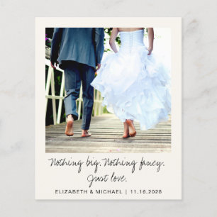 Lámina Invitación de Boda de crema de fotografía de presu