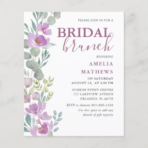 Lámina Invitación de boda de flores de eucalipto rosa Pre
