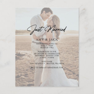 Lámina Invitación de Boda de fotografía casada con presup