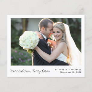Lámina Invitación de Boda de fotografía de Elopement Budg