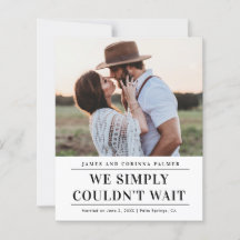 Invitación de Boda de fotografía de presupuesto