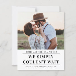 Lámina Invitación de Boda de fotografía de presupuesto