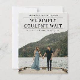 Lámina Invitación de Boda de fotografía de presupuesto