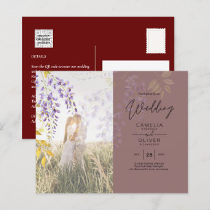 Lámina INVITACIÓN DE BODA DE FOTOS Wisteria PRESUPUESTO F