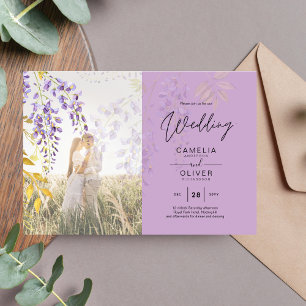 Lámina INVITACIÓN DE BODA DE FOTOS Wisteria PRESUPUESTO F