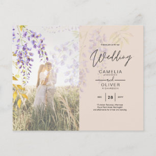 Lámina INVITACIÓN DE BODA DE FOTOS Wisteria PRESUPUESTO F