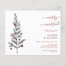 Invitación de boda de Navidad 