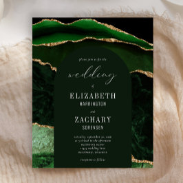 Lámina Invitación de boda de Presupuesto Arco Verde Cazad