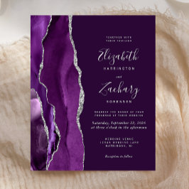 Lámina Invitación de boda de Presupuesto Deep Purple Agat