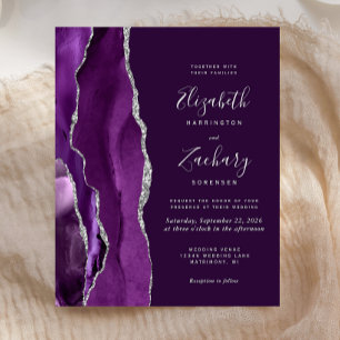 Lámina Invitación de boda de Presupuesto Deep Purple Agat
