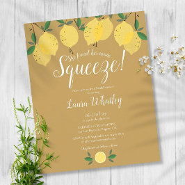 Lámina Invitación de boda de Presupuesto Gold Squeeze Lem