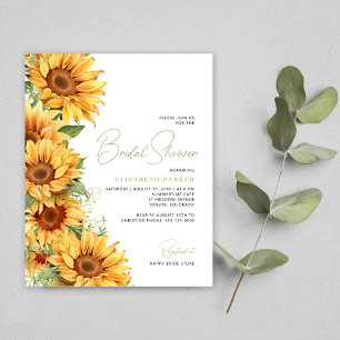Lámina Invitación de boda de sol elegante y económica de