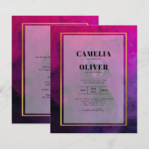 INVITACIÓN de boda de Tinta Púrpura Magenta Intens