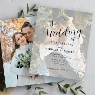 Lámina Invitación de boda elegante con presupuesto simple