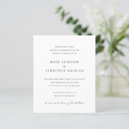 Lámina Invitación de boda elegante y moderna simple