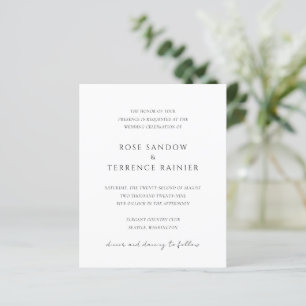 Lámina Invitación de boda elegante y moderna simple