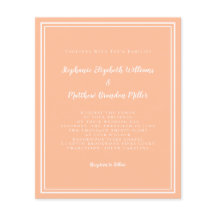 Invitación de boda elegante y simple con presupues